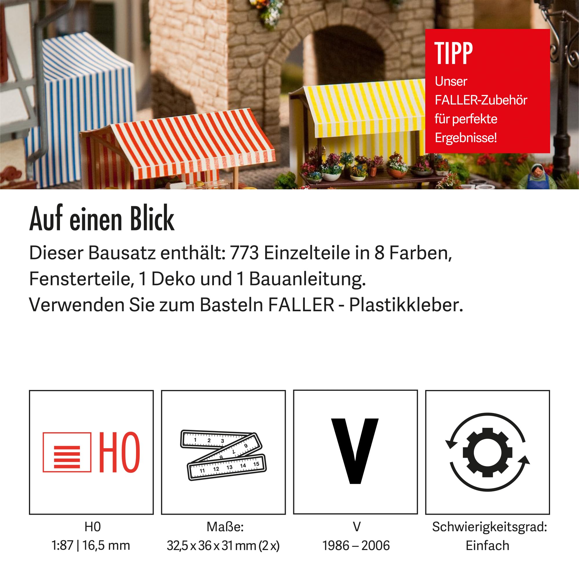 faller-180614-wochenmarkt-ii-blumen-und-k-sestand-bausatz-h0 image 4