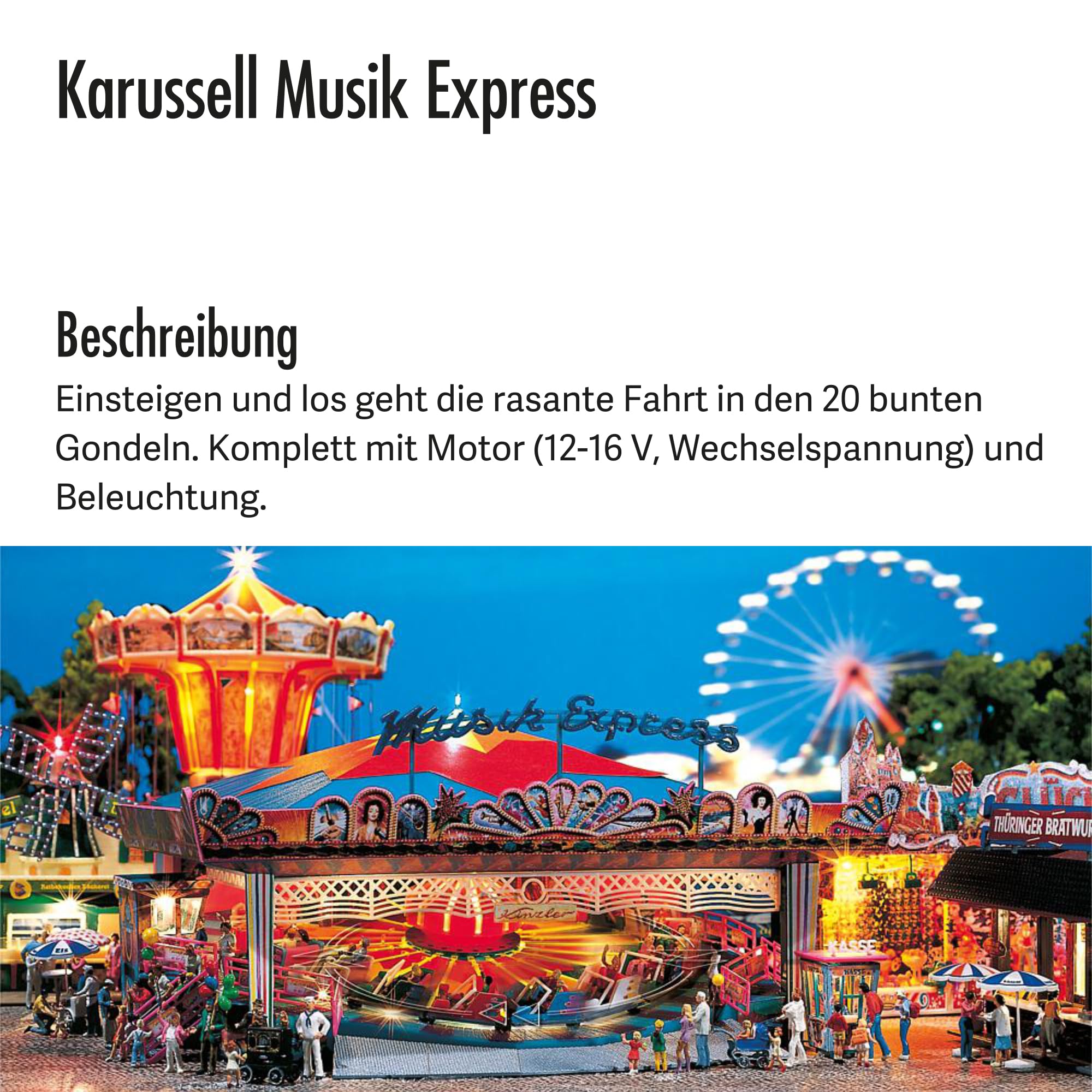 faller-musik-express-karussell-h0-kirmes-bausatz-208-x-199-x-93-mm-motorisiert image 3